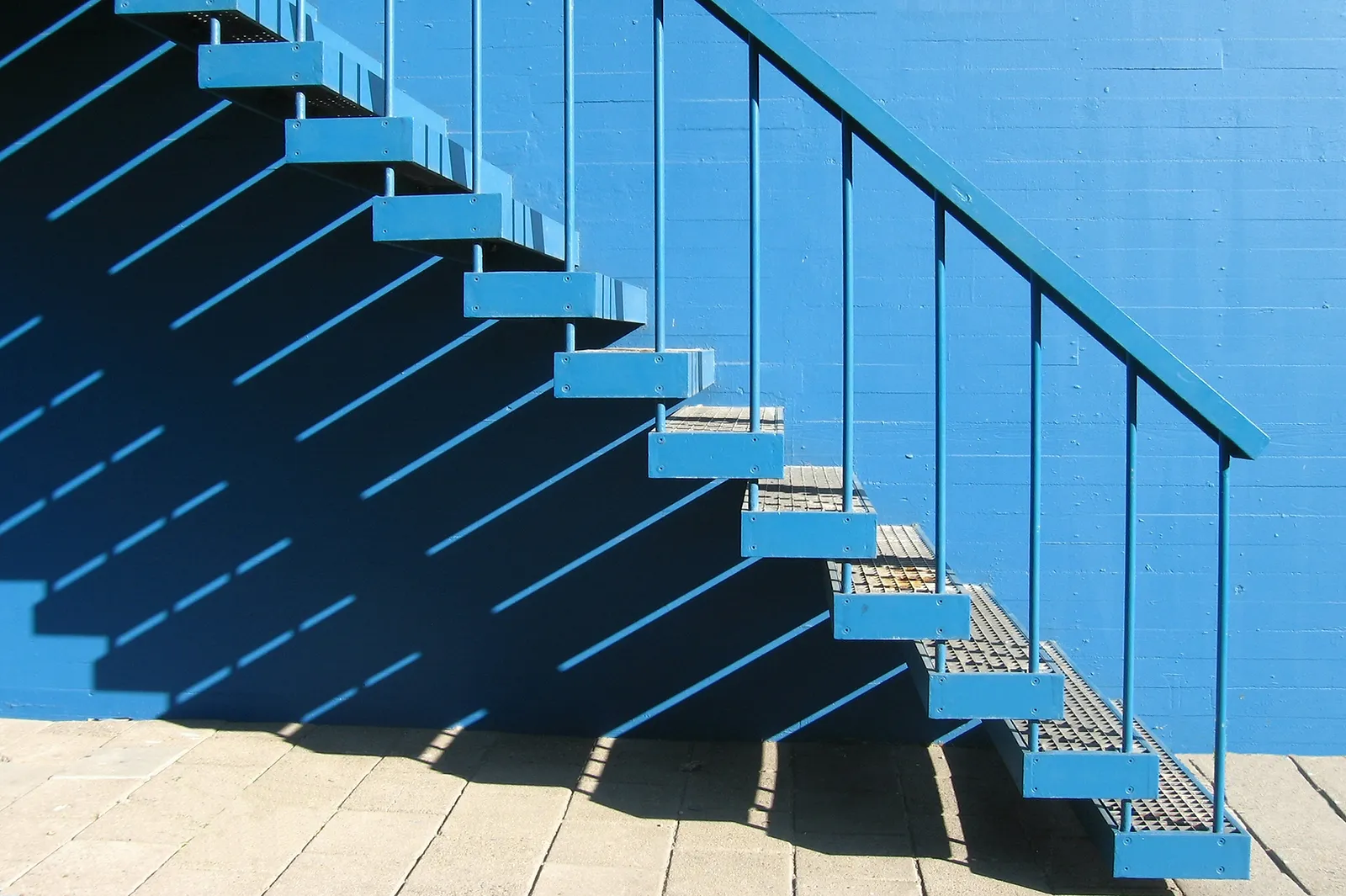 blaue Treppe